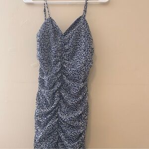 Lulu's Black and White Spaghetti Strap Slip Dress